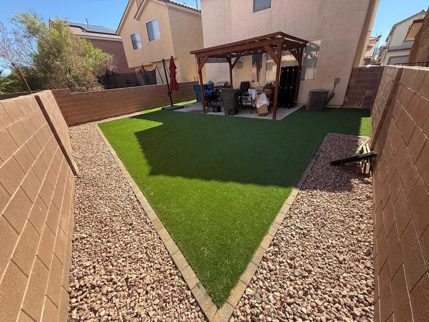 Backyard Turf & Pergola Refresh — after