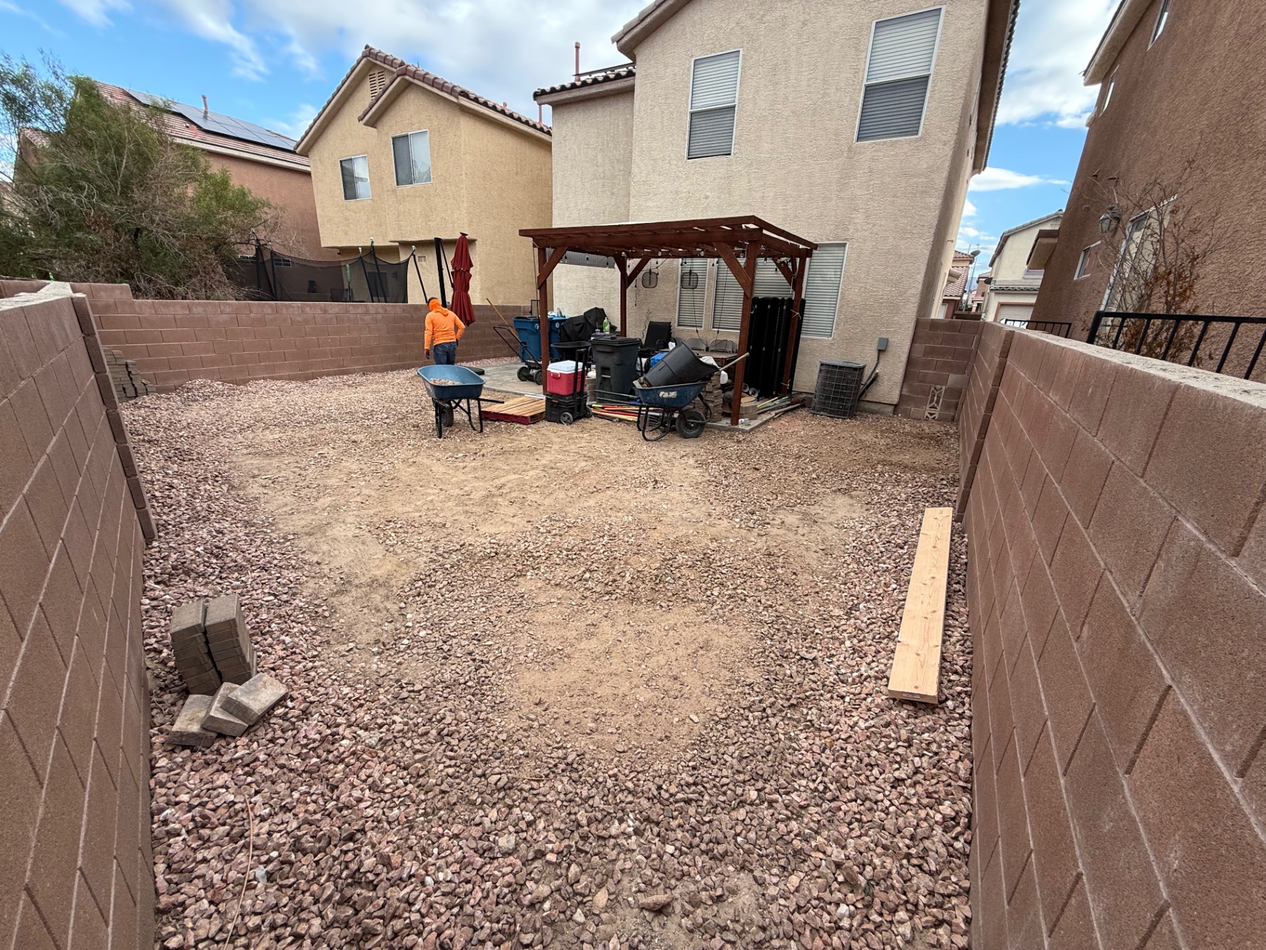 Backyard Turf & Pergola Refresh — before